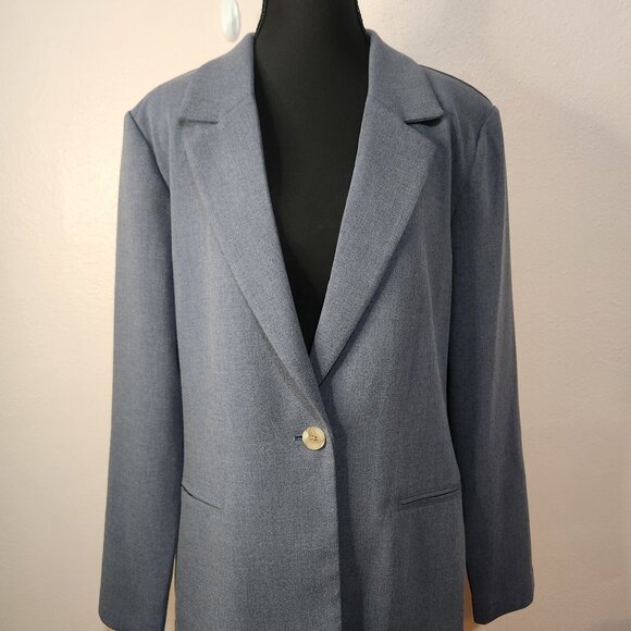 Maurices Jackets & Blazers - Maurice's Light Blue One Button Women's Blazer Size Large